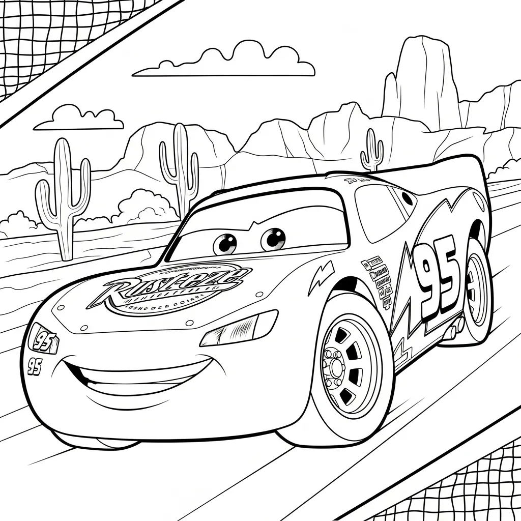 Rayo Mcqueen Kleurplaat 8 Rayo Mcqueen Kleurplaat