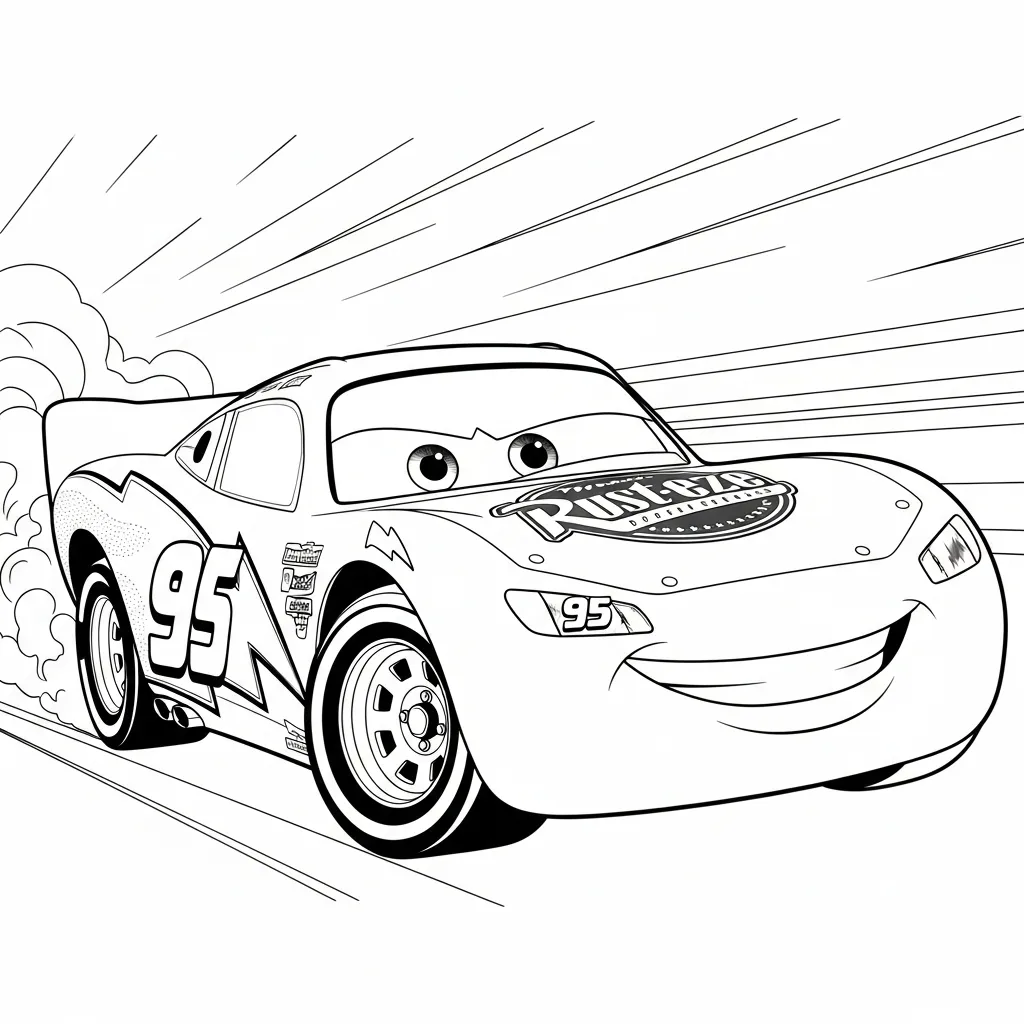 Rayo Mcqueen Kleurplaat 9 Rayo Mcqueen Kleurplaat 1