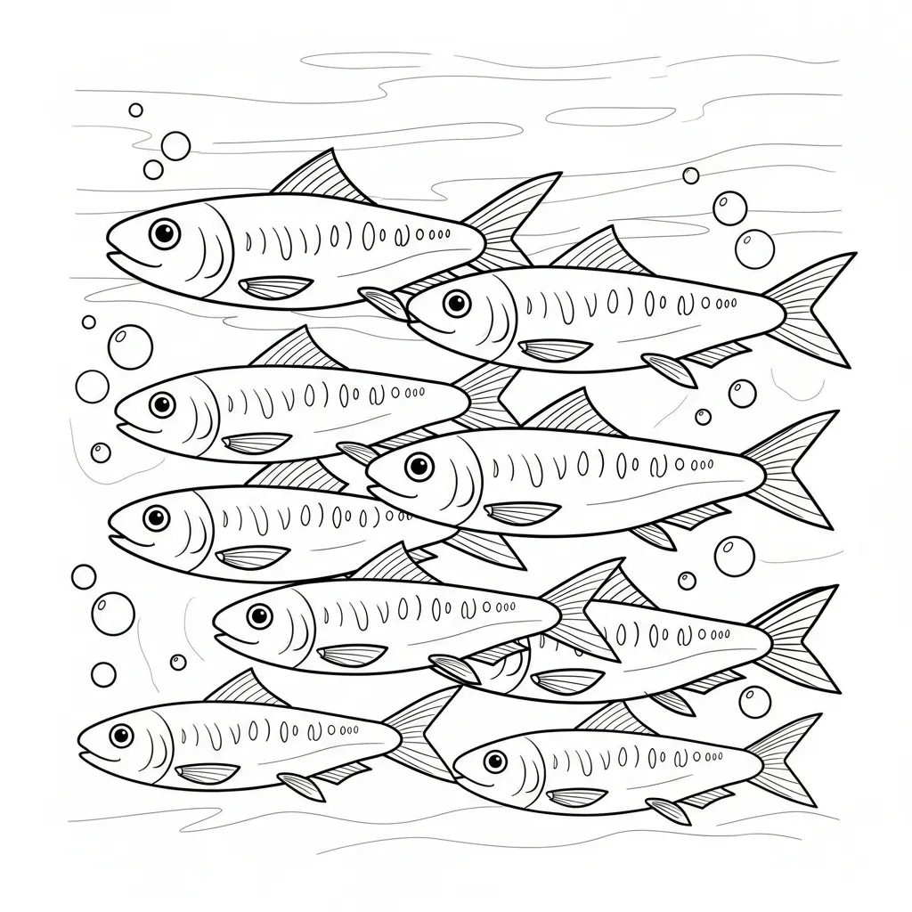 Sardine Kleurplaat