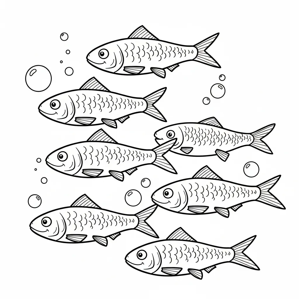 Sardine Kleurplaat 8