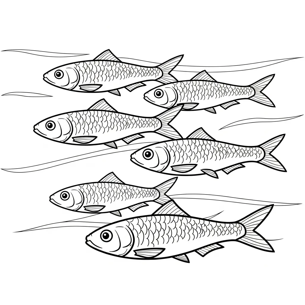 Sardine Kleurplaat 9