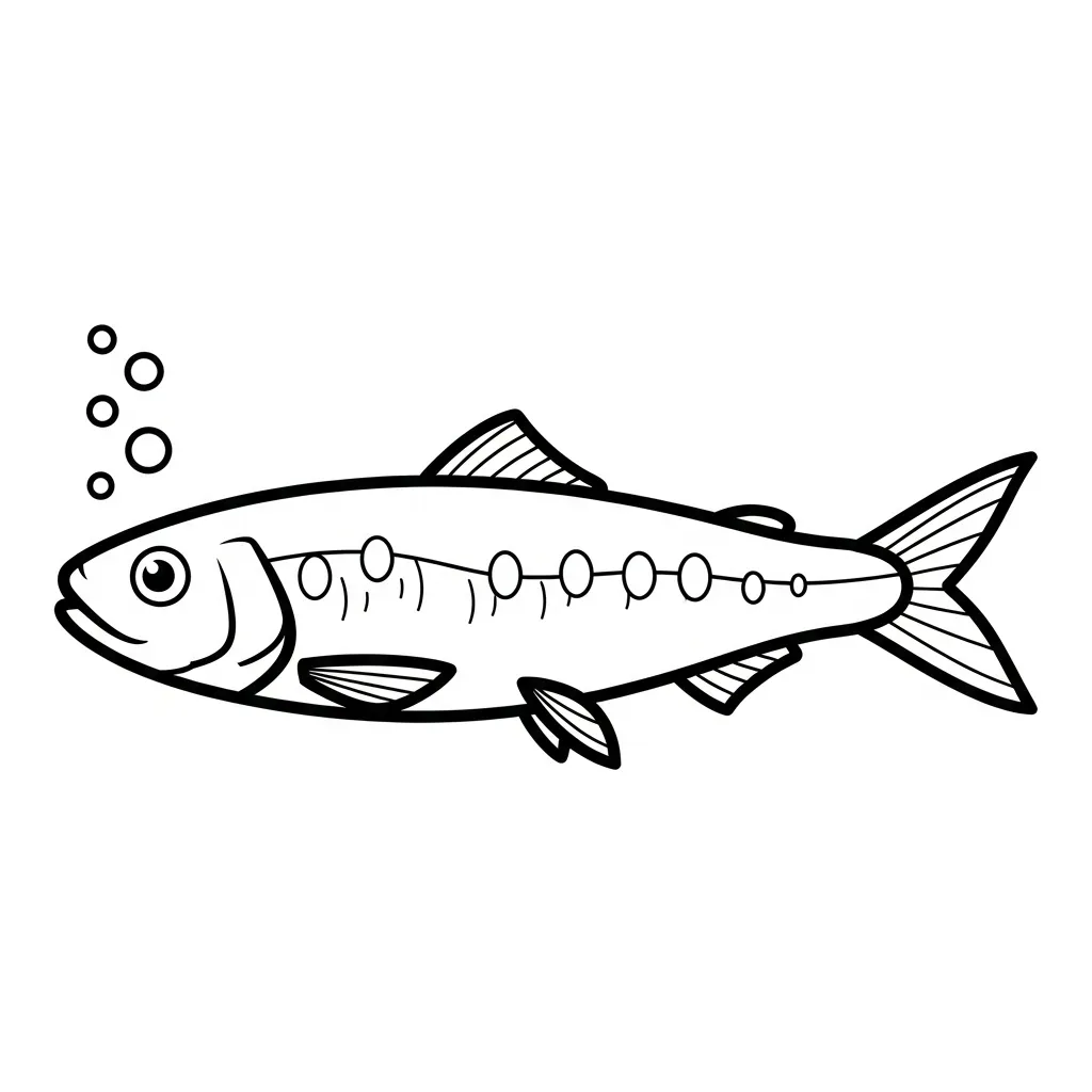 Sardine Kleurplaat 5