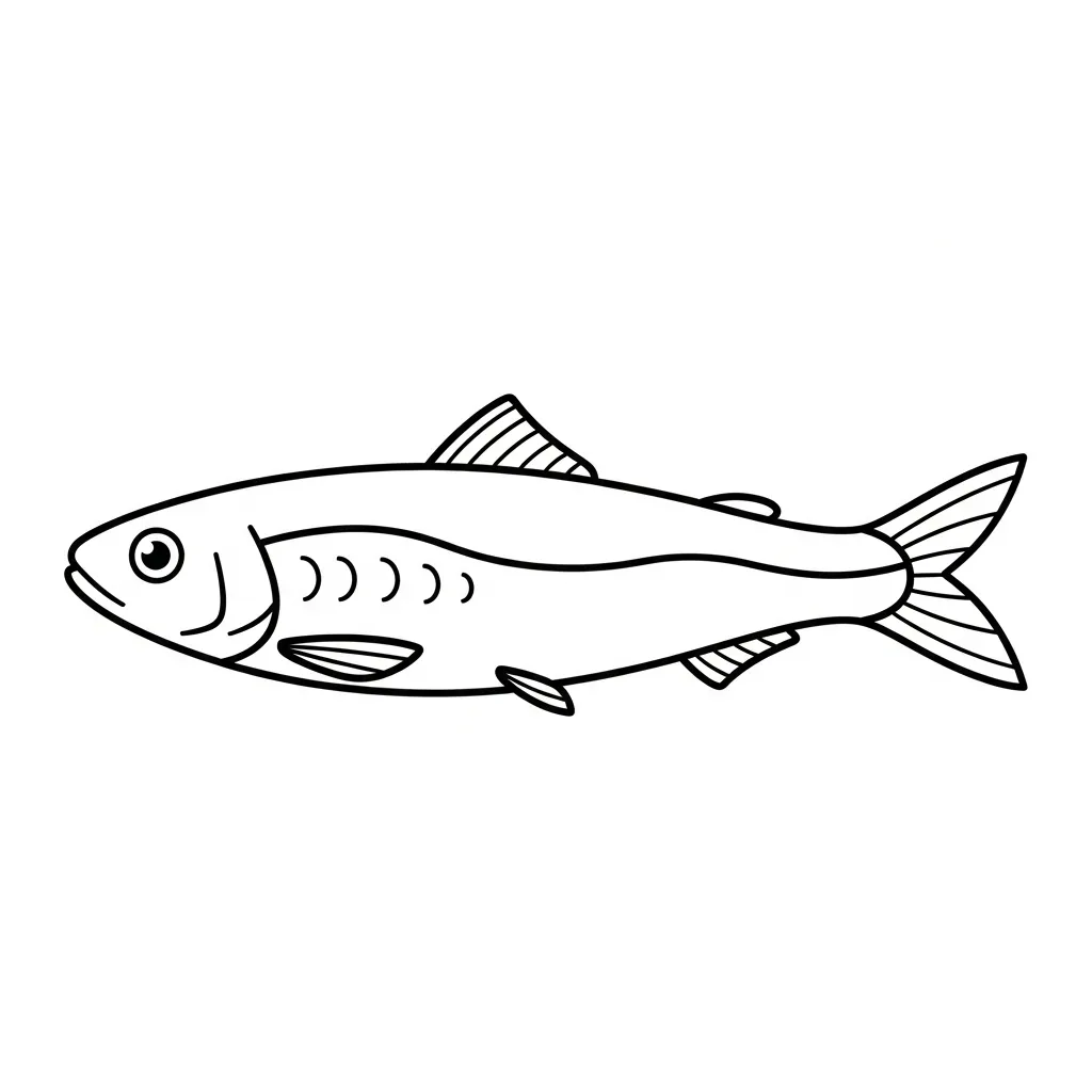 Sardine Kleurplaat 6