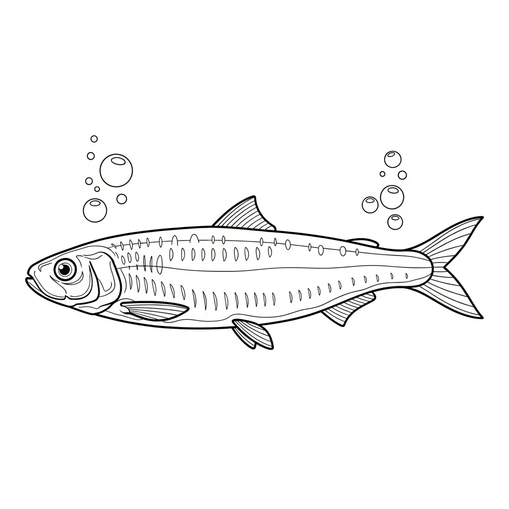 Sardine Kleurplaat 7