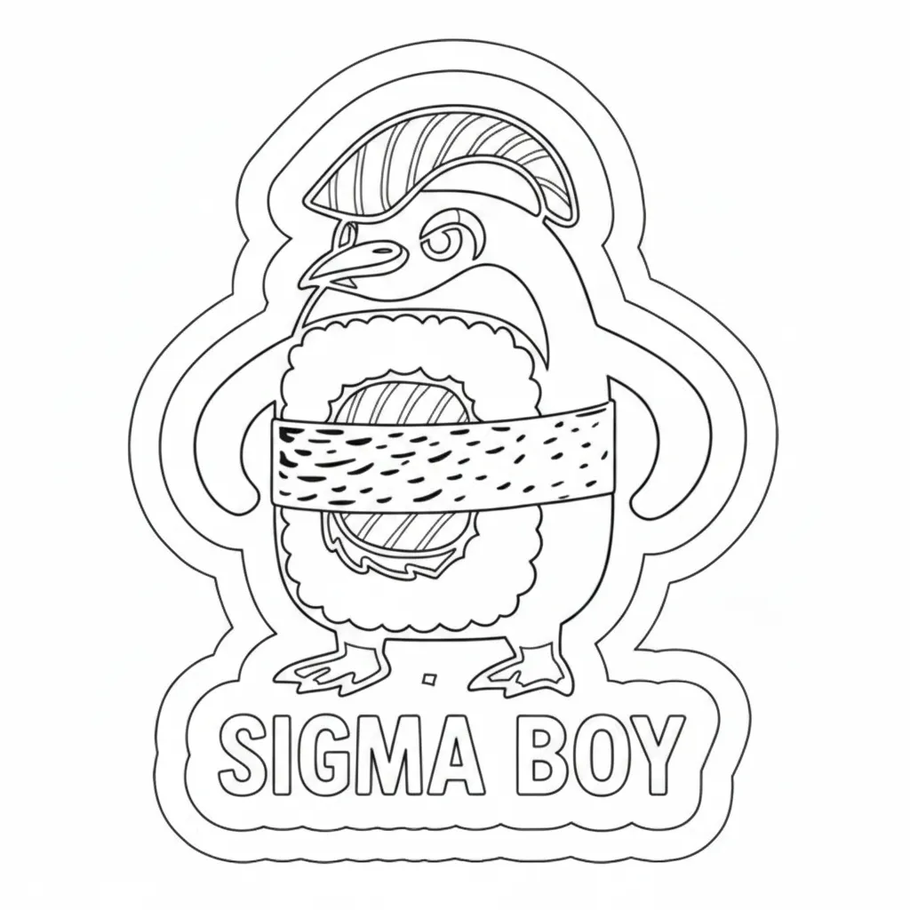 Sigma Boy Kleurplaat 6