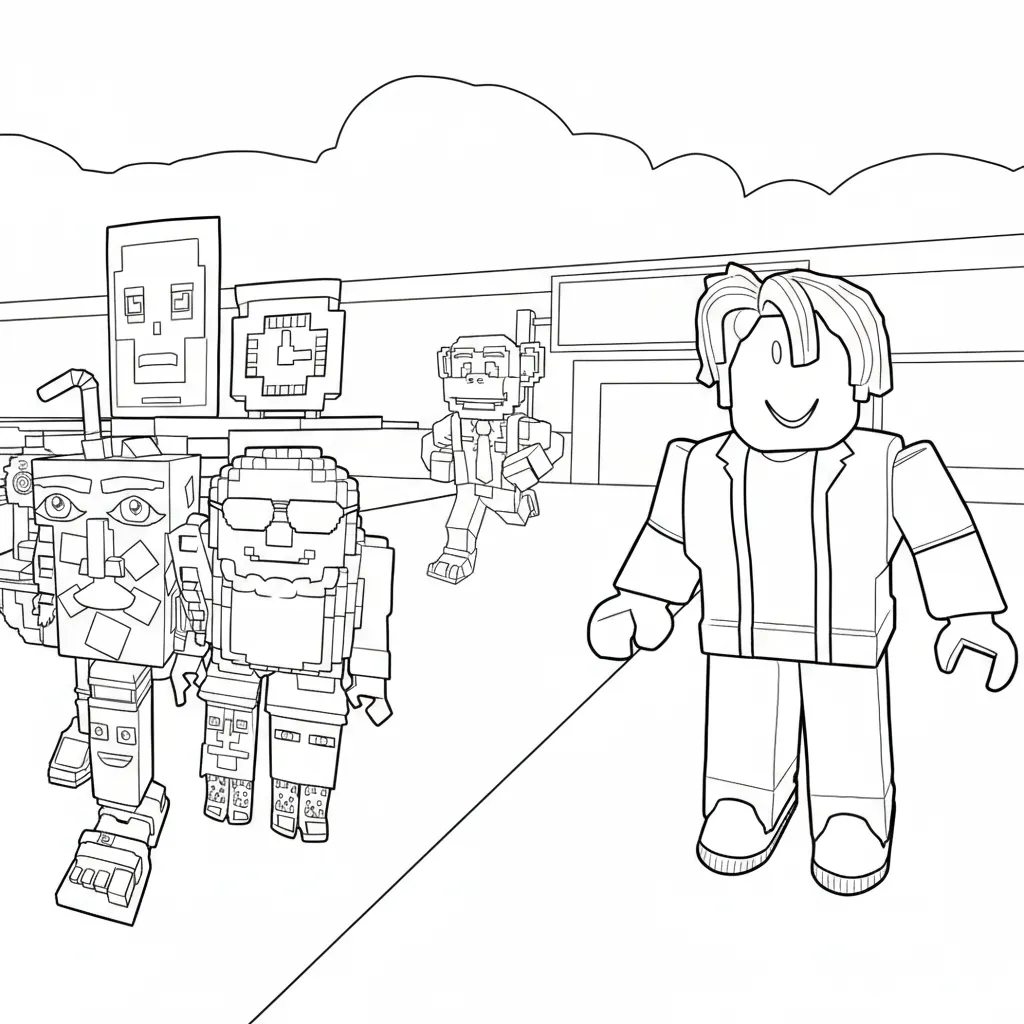 Steal A Brainrot Kleurplaat 7