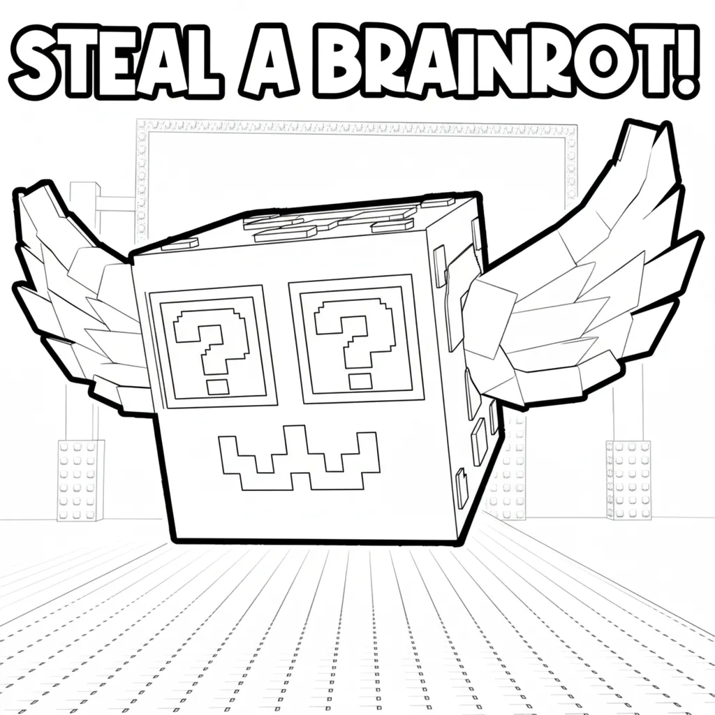 Steal A Brainrot Kleurplaat 10