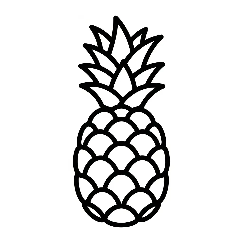 Ananas Kleurplaat