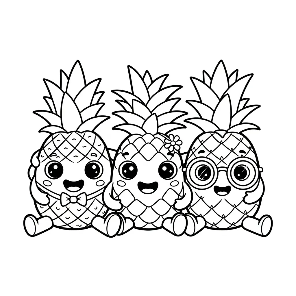 Ananas Kleurplaat 5