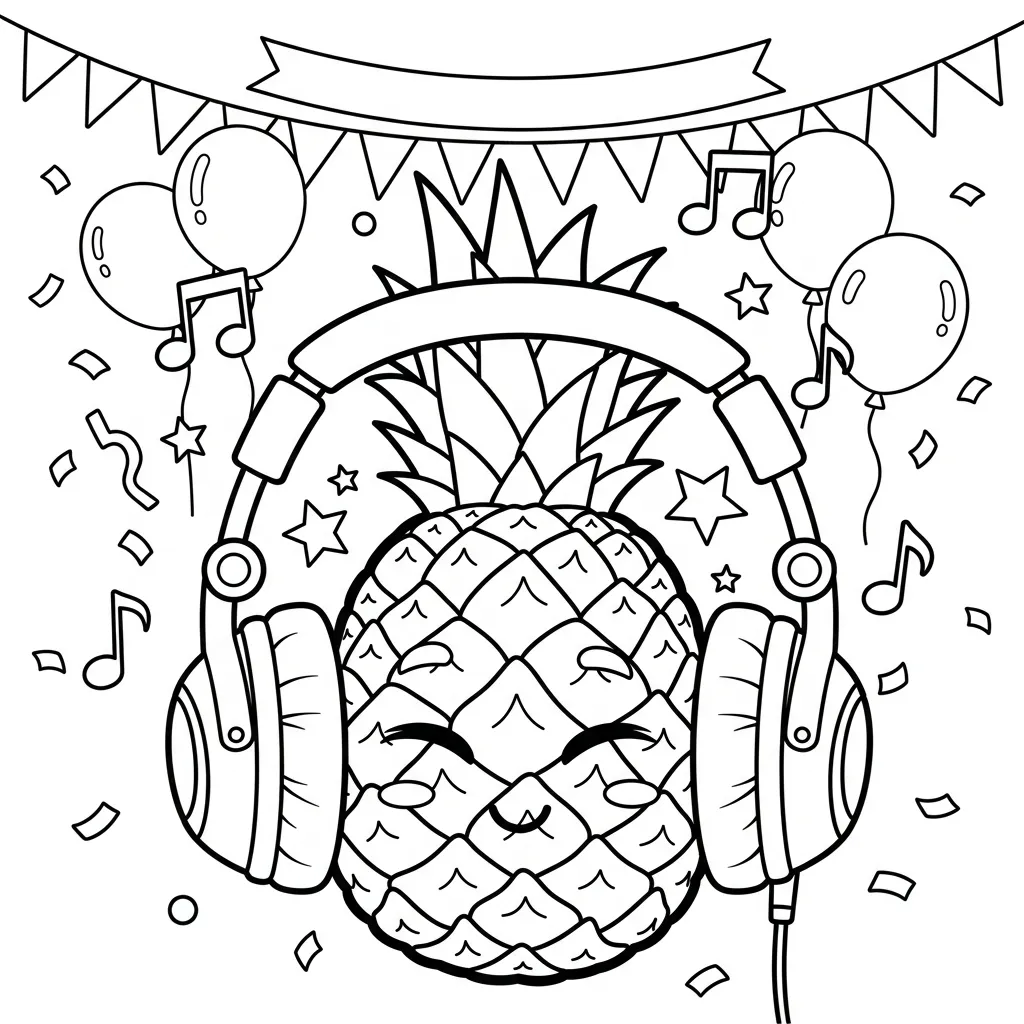 Ananas Kleurplaat 6