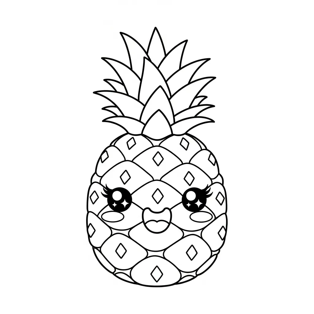 Ananas Kleurplaat 8