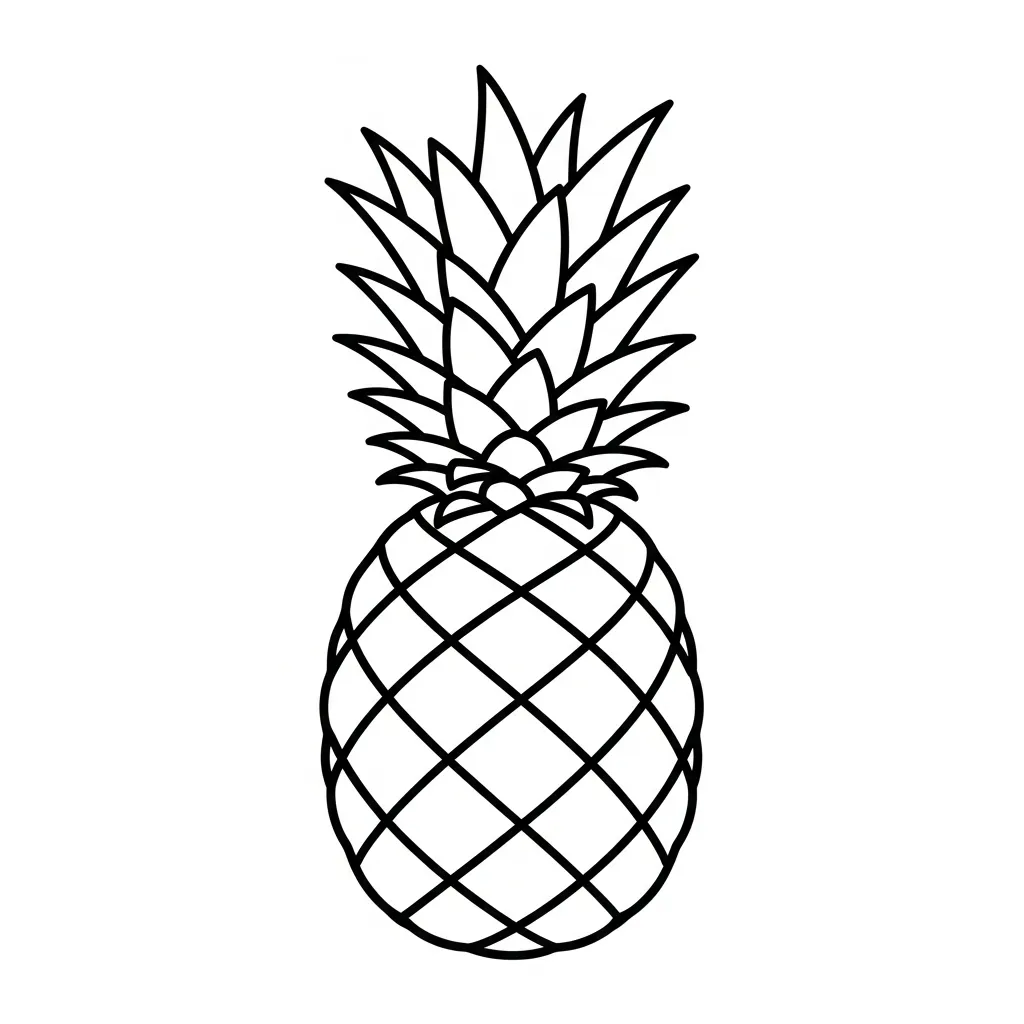 Ananas Kleurplaat 9
