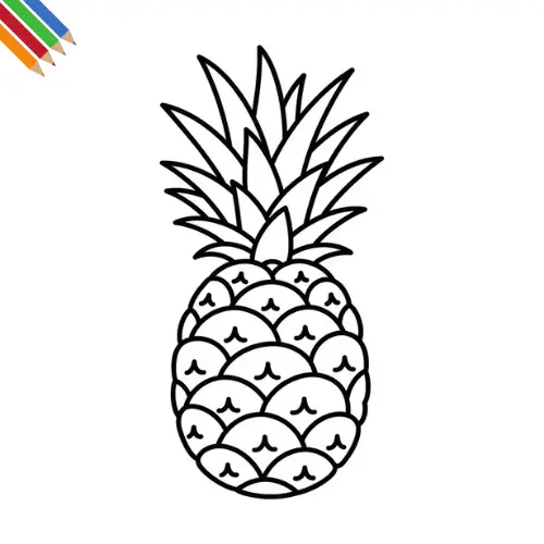 Ananas Kleurplaat thumbnail