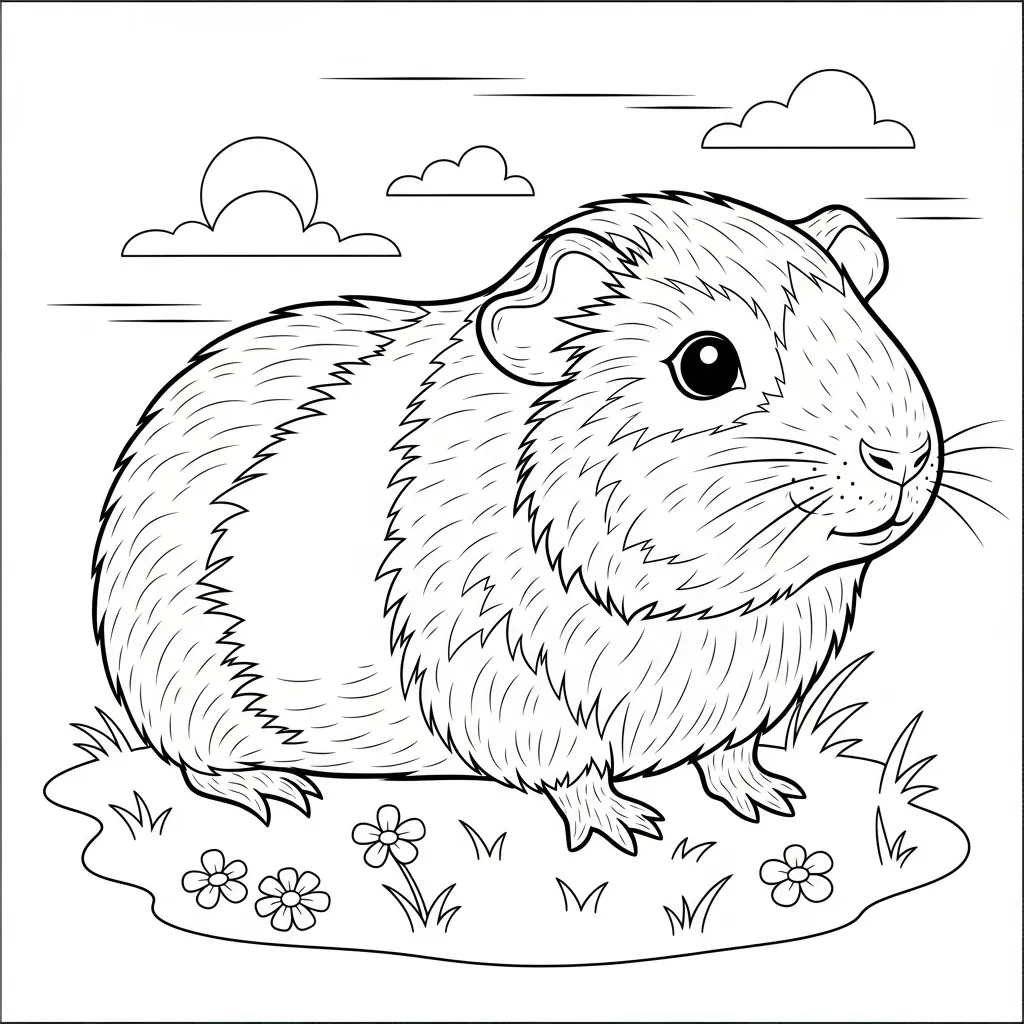 Cavia Kleurplaat