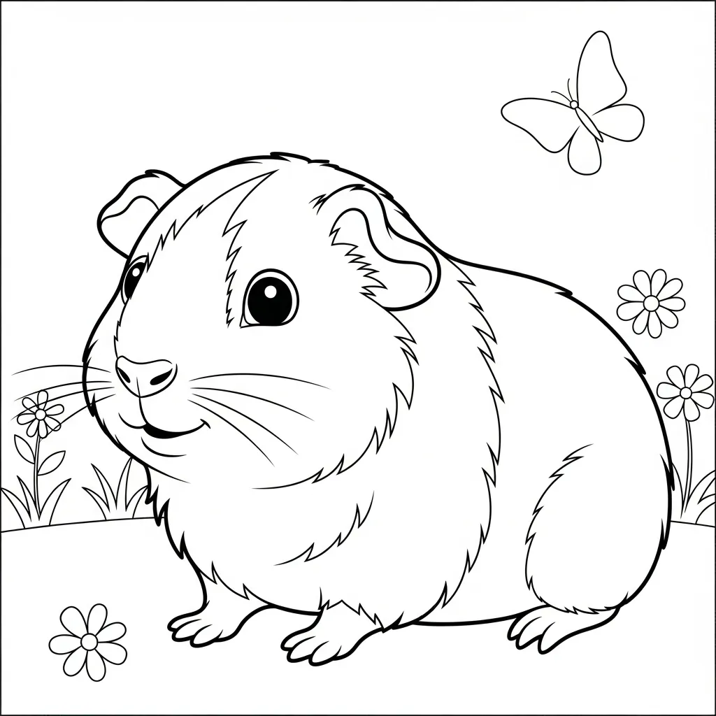 Cavia Kleurplaat 1