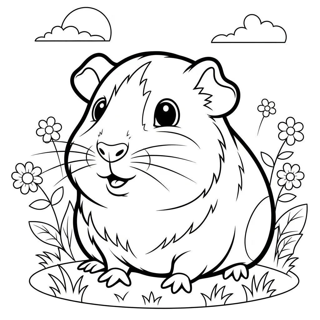 Cavia Kleurplaat 3