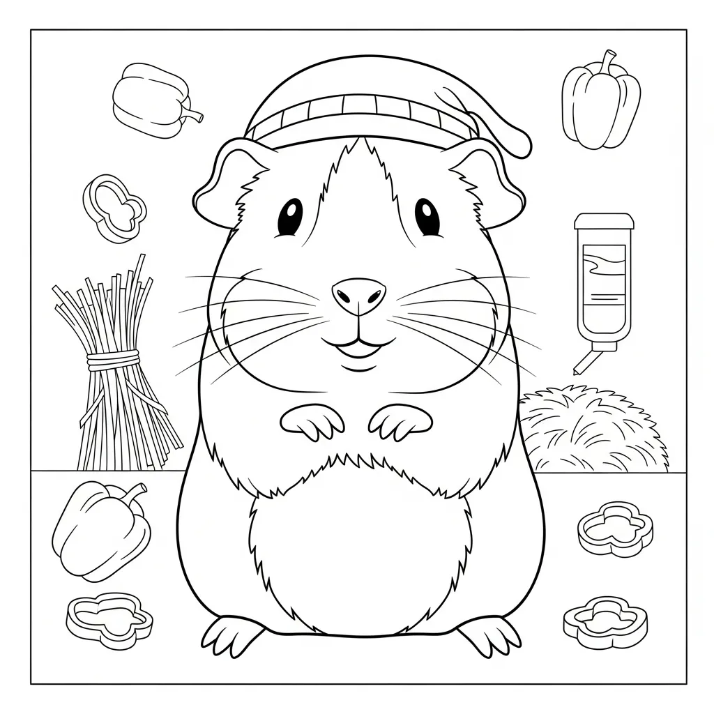 Cavia Kleurplaat 8