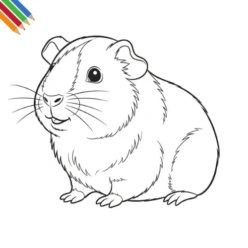 Cavia Kleurplaat thumbnail