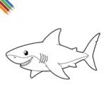 Haaien Kleurplaat thumbnail