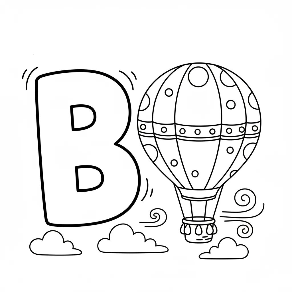 Letter B Kleurplaat 6