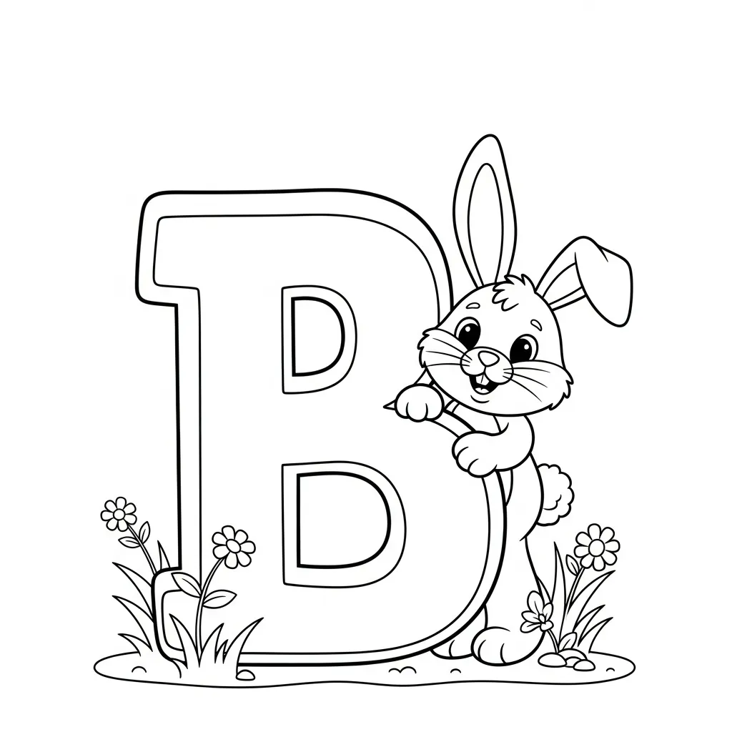 Letter B Kleurplaat 8