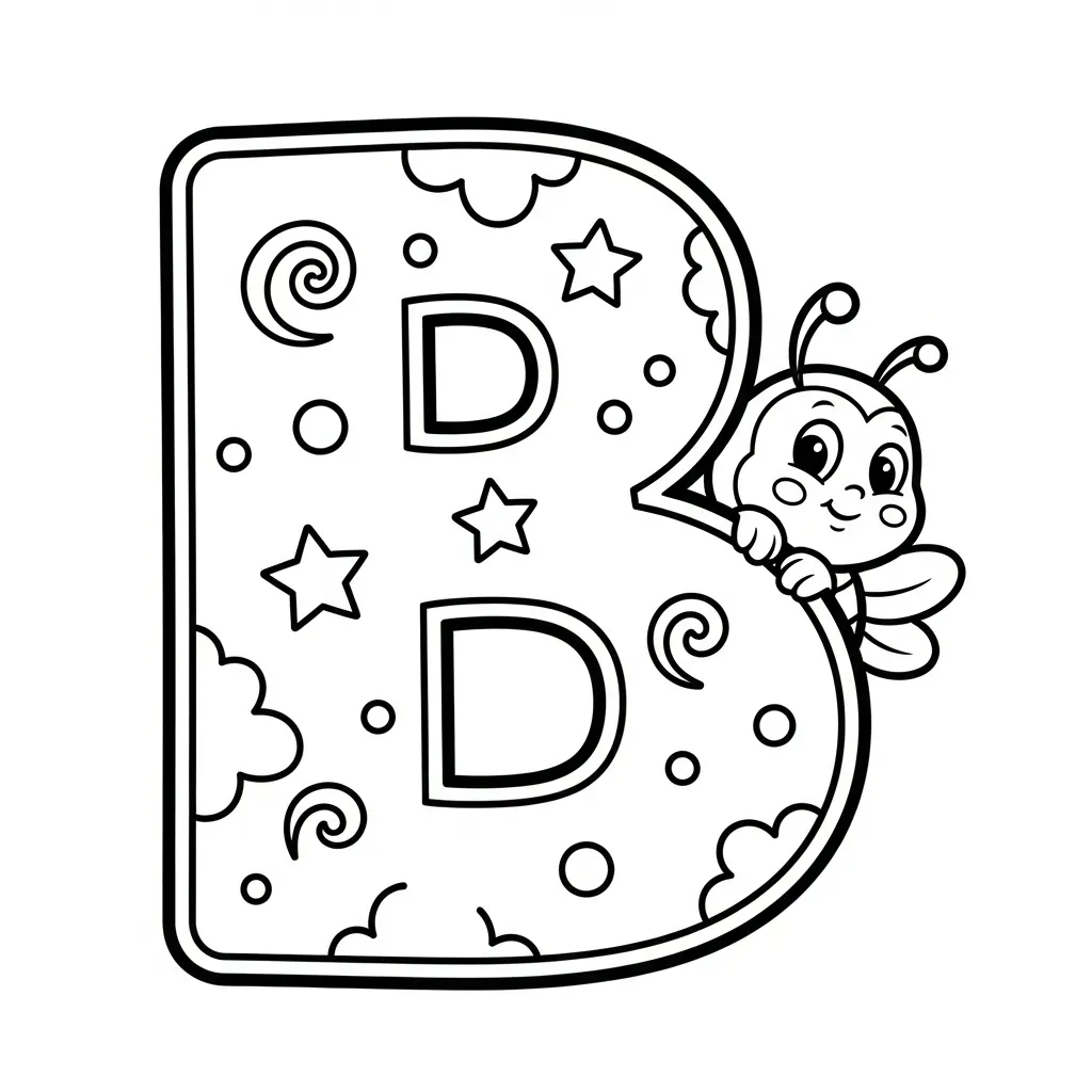 Letter B Kleurplaat