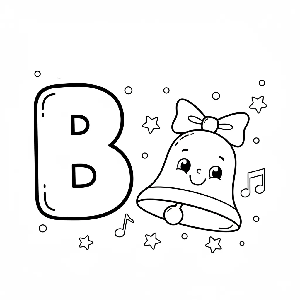 Letter B Kleurplaat 5