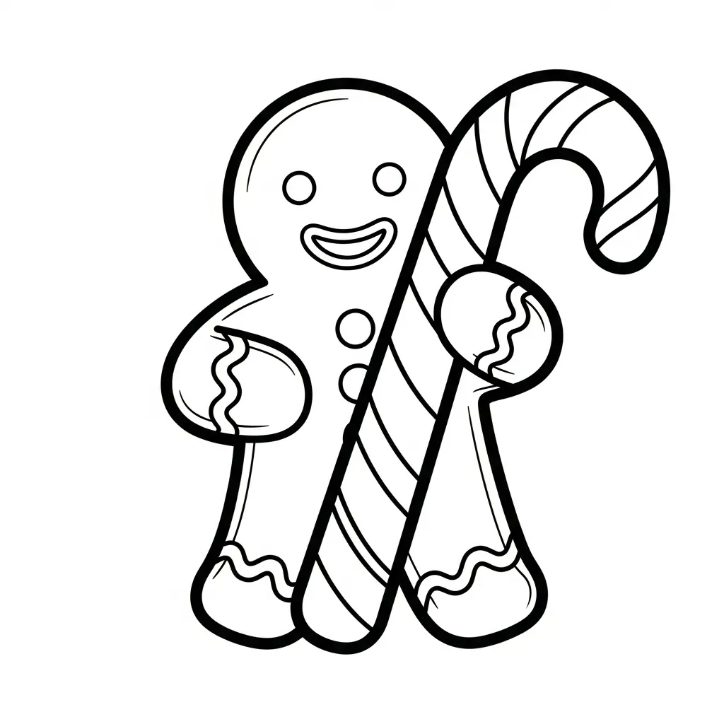 Peperkoekmannetje Kleurplaat 3