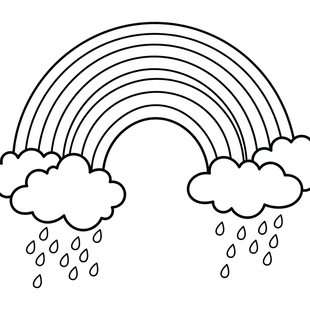 Regenboog Kleurplaat 8