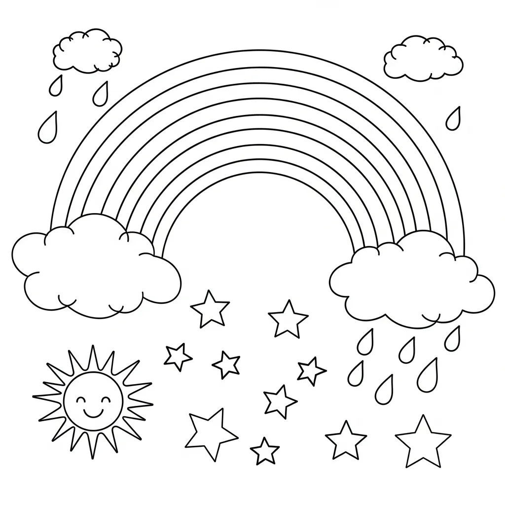 Regenboog Kleurplaat 9