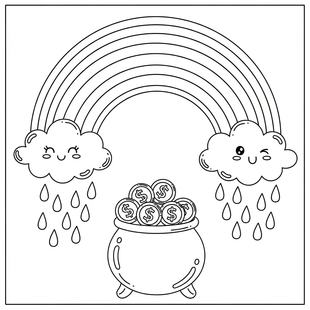 Regenboog Kleurplaat 10