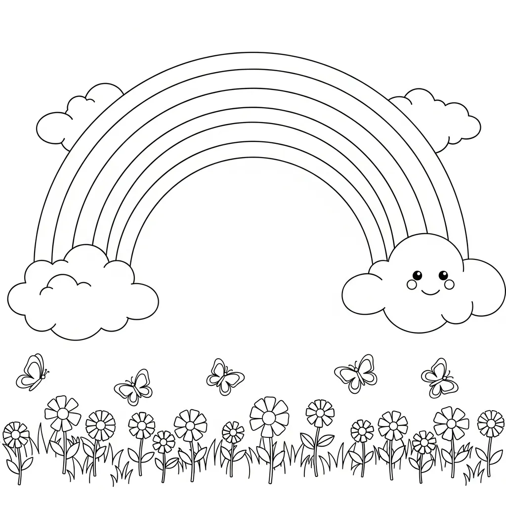 Regenboog Kleurplaat 14
