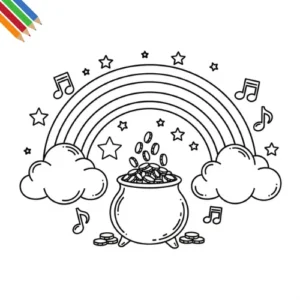 Regenboog Kleurplaat thumbnail