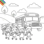 Schoolreisje Kleurplaat thumbnail