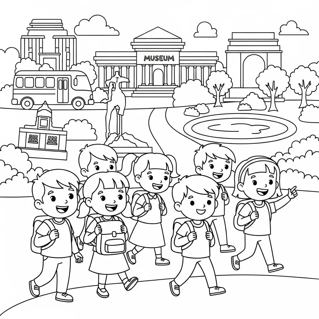 Schoolreisje Kleurplaat 6