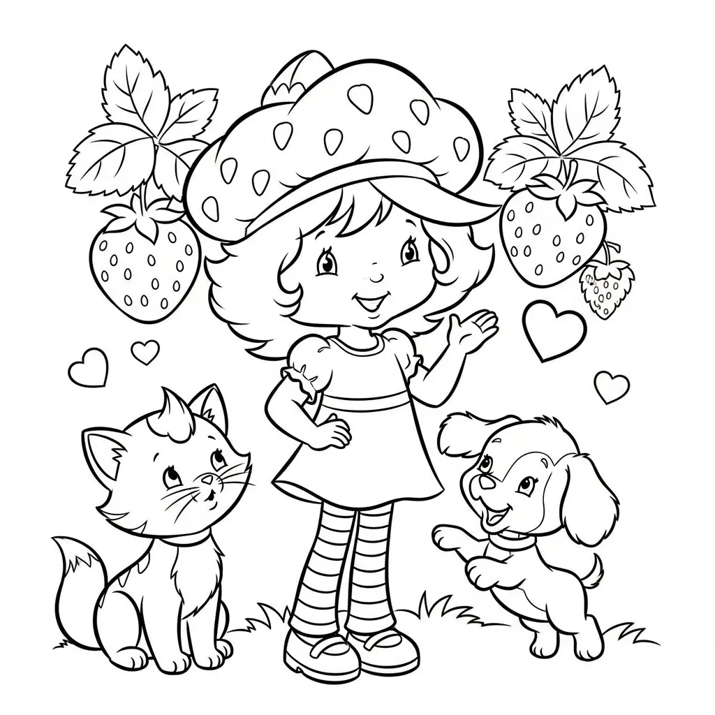 Strawberry Shortcake Kleurplaat 18 Strawberry Shortcake Kleurplaat 10