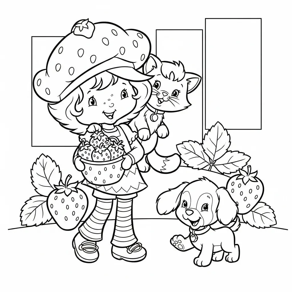 Strawberry Shortcake Kleurplaat 19 Strawberry Shortcake Kleurplaat 11