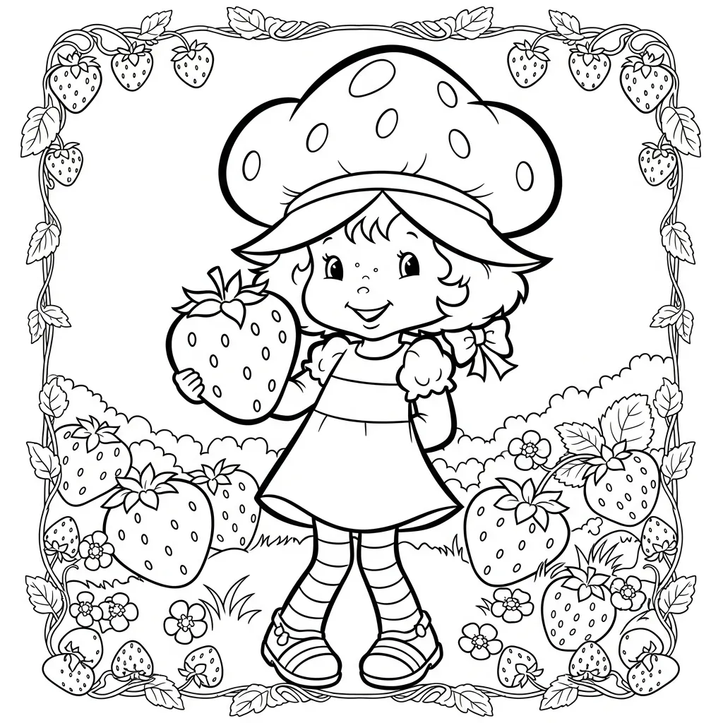Strawberry Shortcake Kleurplaat 20 Strawberry Shortcake Kleurplaat 12