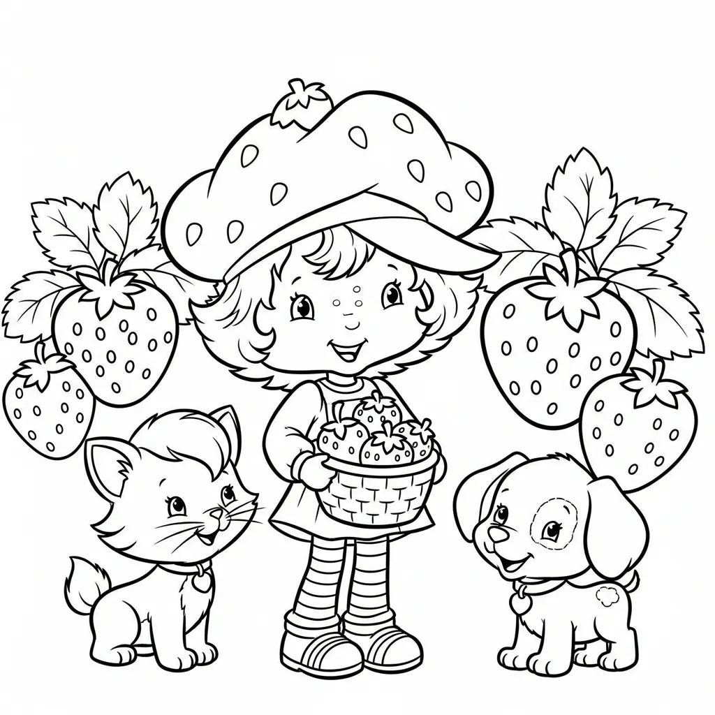 Strawberry Shortcake Kleurplaat 11 Strawberry Shortcake Kleurplaat 3