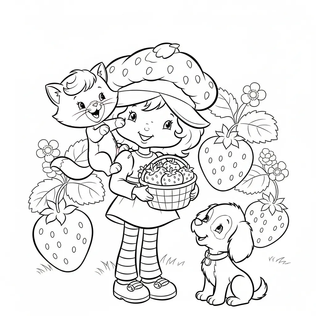 Strawberry Shortcake Kleurplaat 12 Strawberry Shortcake Kleurplaat 4