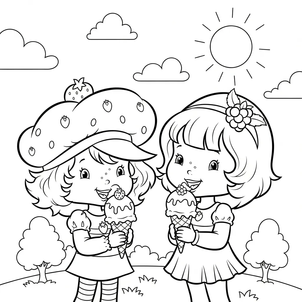 Strawberry Shortcake Kleurplaat 27 Strawberry Shortcake Kleurplaat 19