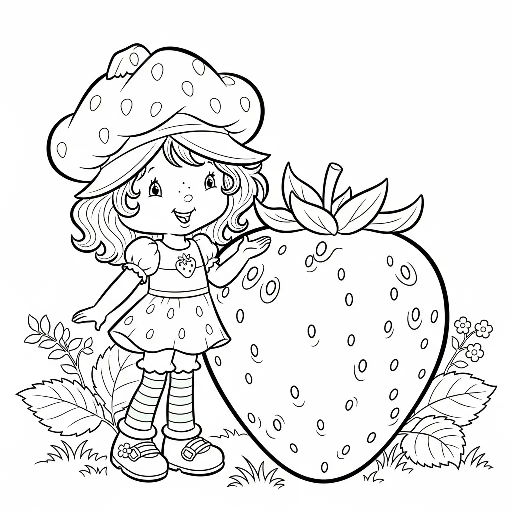 Strawberry Shortcake Kleurplaat 10 Strawberry Shortcake Kleurplaat 2