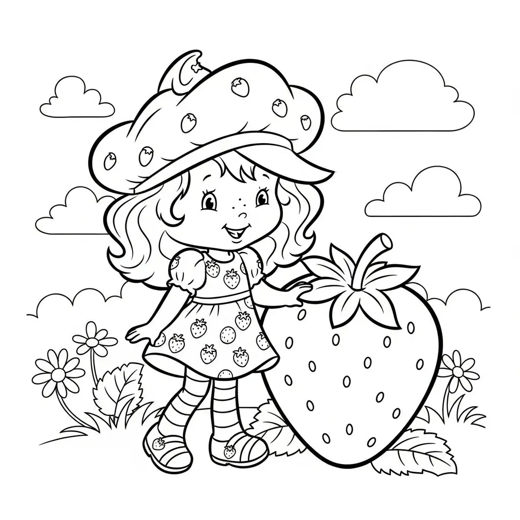 Strawberry Shortcake Kleurplaat 16 Strawberry Shortcake Kleurplaat 8