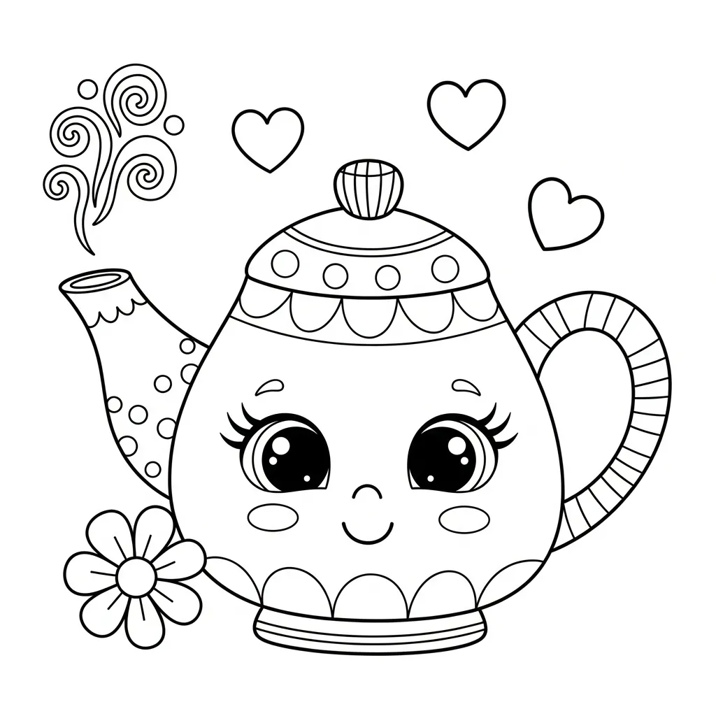 Theepot Kleurplaat 2