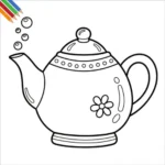Theepot Kleurplaat thumbnail