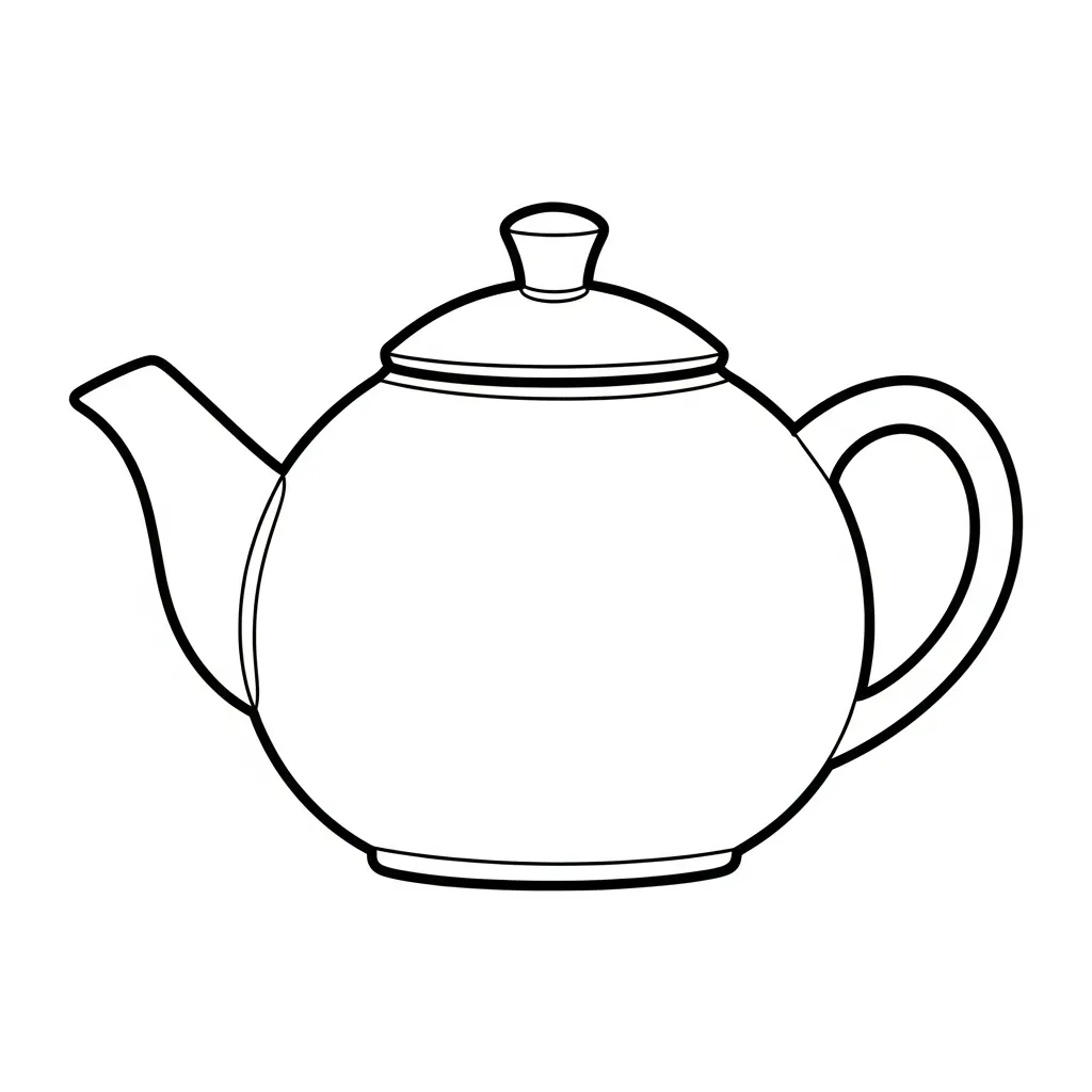 Theepot Kleurplaat 3