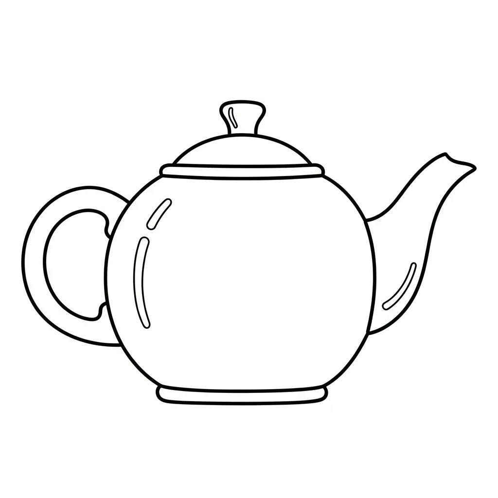 Theepot Kleurplaat 4