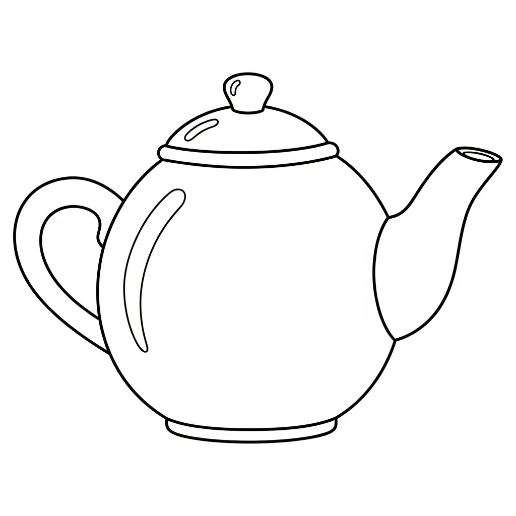 Theepot Kleurplaat 5