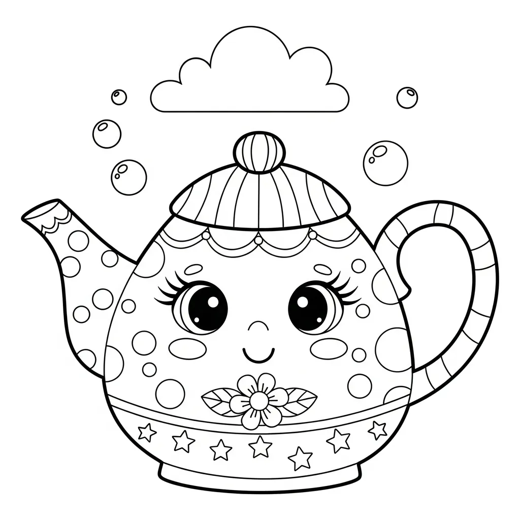 Theepot Kleurplaat