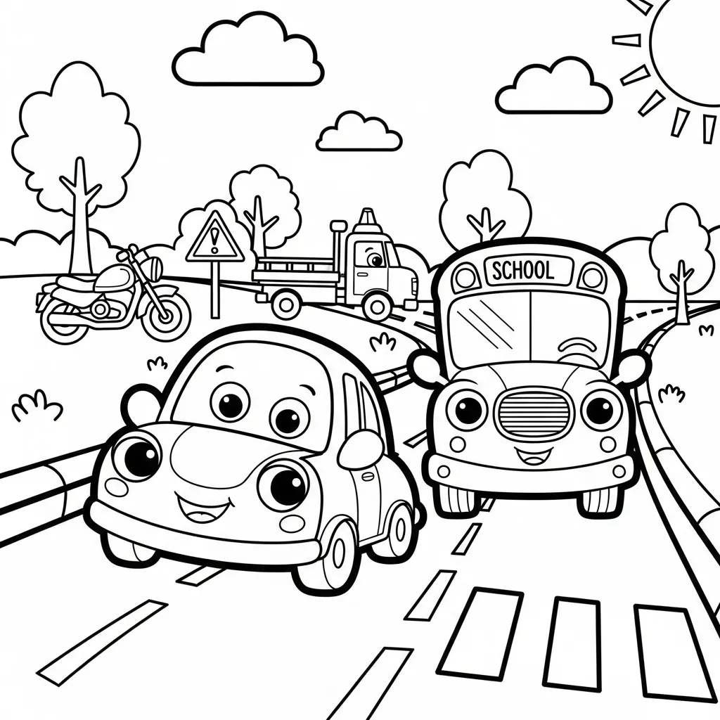 Verkeer Kleurplaat